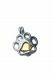 Stainless steel ashes pendant 'Pawprint' gold coloured