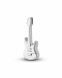 Ash pendant 925 silver 'Electric guitar'