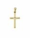 14 carat yellow gold memorial pendant 'Cross' with zirconia