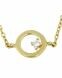 Symbol necklace 'Circle' 14ct yellow gold with zirconia stones