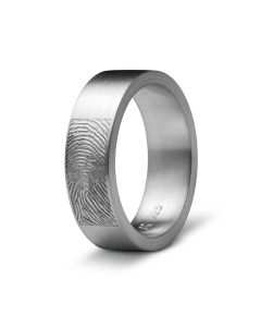 Fingerprint ring made of 925 Sterling Silver