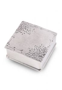 Pewter square keepsake cremation ashes urn