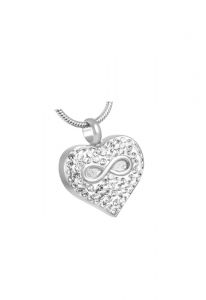 Stainless steel ash pendant 'Heart'