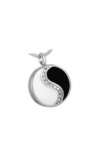 Stainless steel ash pendant 'Yin Yang'