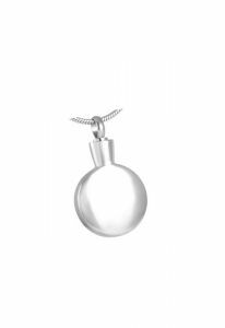 Stainless steel ashes pendant 'Round'