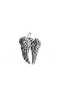 Stainless steel ashes pendant 'Angel wing'