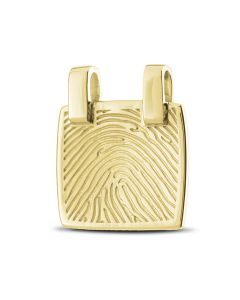 Fingerprint pendant 'Square' made of gold 1.8 cm