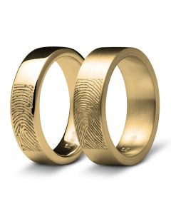 Fingerprint ring made of gold